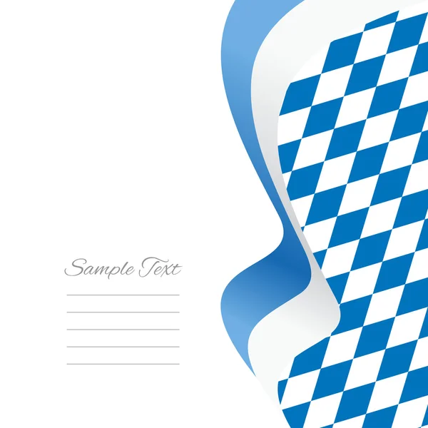 Bavarian right flag ribbon vector — Stock Vector