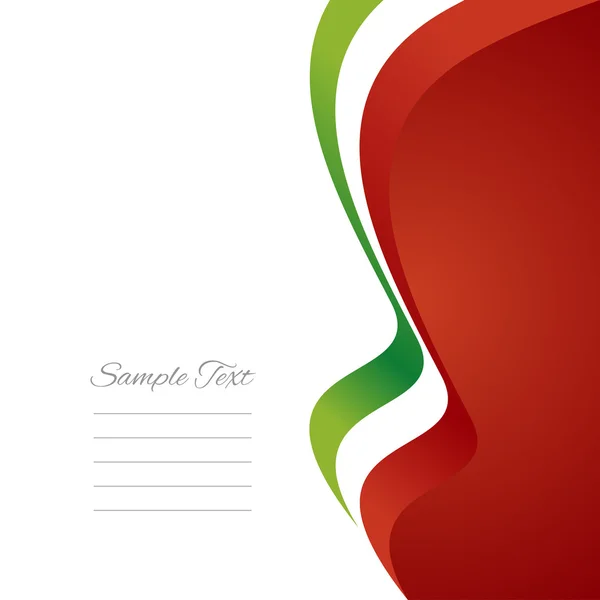 Italiano derecha bandera cinta vector — Vector de stock