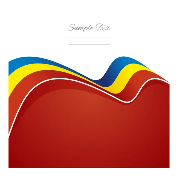 Romania astratto vettore nastro bandiera — Vettoriale Stock