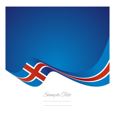 soyut İzlanda bayrağı şerit vektör