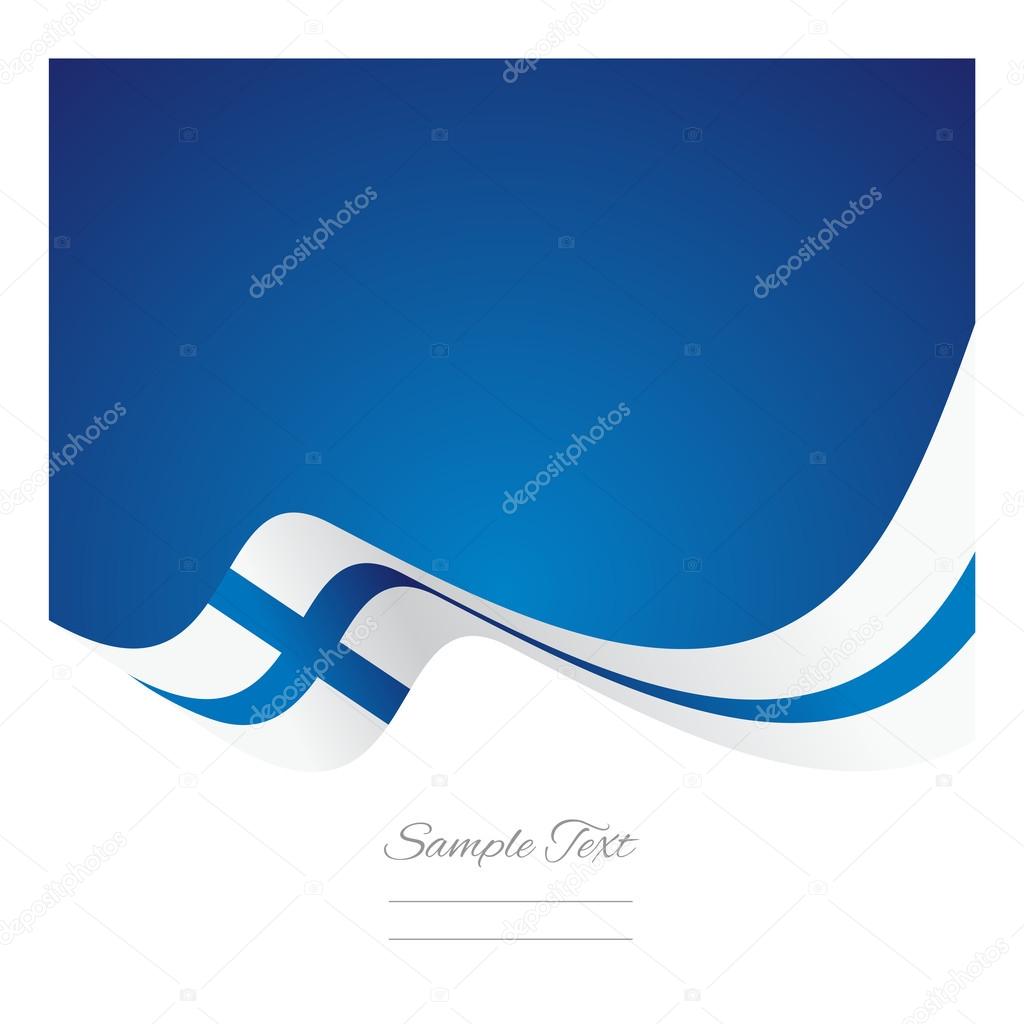 Abstract Finland flag ribbon vector