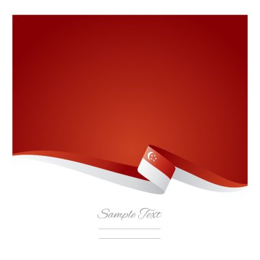 renk arka plan Singapurlu bayrak vektör
