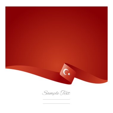Abstract color background Turkish flag vector
