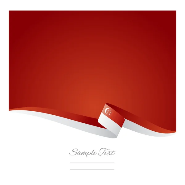 Abstracte kleur achtergrond Singaporese vlag vector — Stockvector