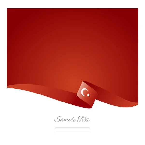 Abstract color background Turkish flag vector — Stock Vector