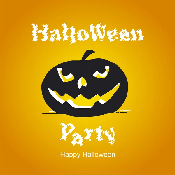 Halloween party svart orange 2014 — Stock vektor