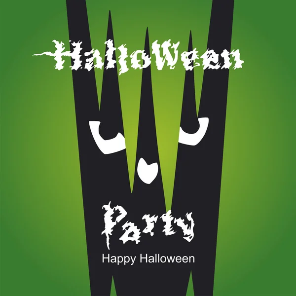 Halloween miedo fondo verde abstracto — Vector de stock