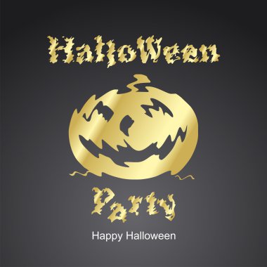 Cadılar Bayramı altın parti siyah arka plan