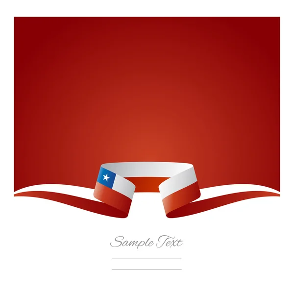 Abstract background Chilean flag ribbon — Stock Vector