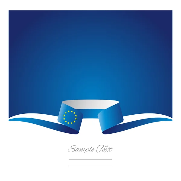 Абстрактним фоном ЄС прапор стрічки — стоковий вектор