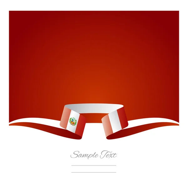 Abstraktní pozadí peruánské vlajky stuha — Stockový vektor