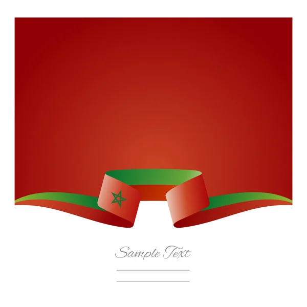 Абстрактный фон ленты флага Марокко — стоковый вектор