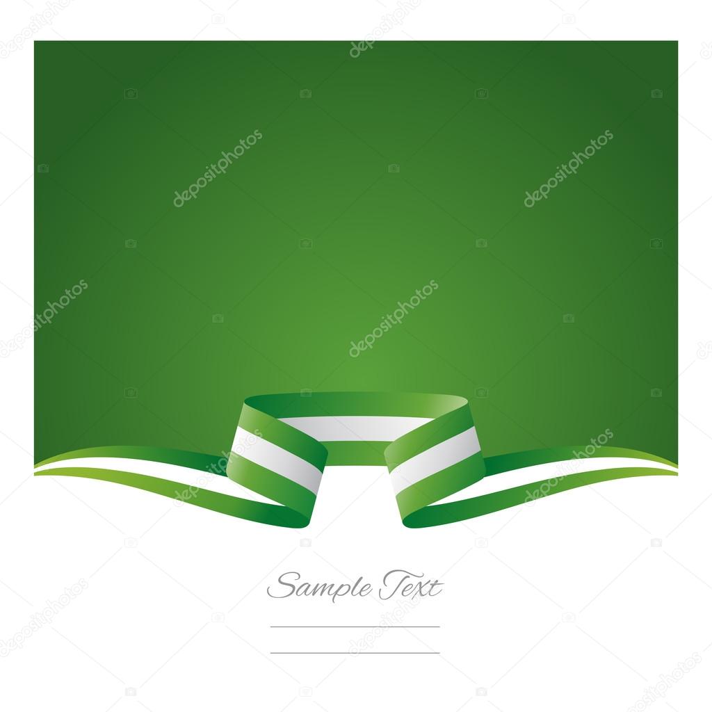 Abstract background Nigerian flag ribbon