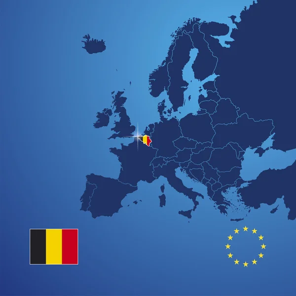 Belgie Mapa pokrytí vektor — Stockový vektor