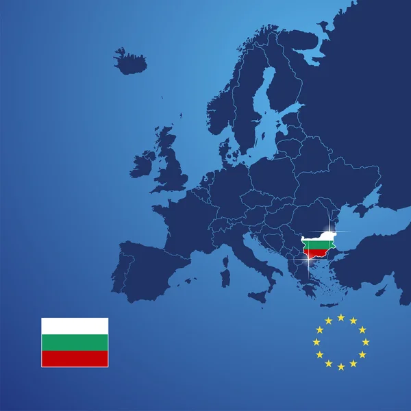 Bulgária mapa cobrir vetor — Vetor de Stock