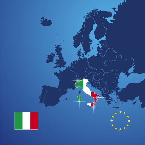 Itália mapa cobrir vetor — Vetor de Stock