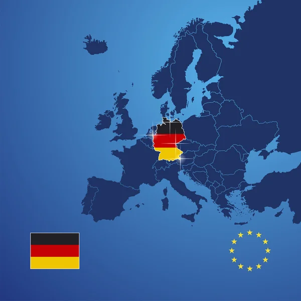 Alemania mapa cubierta vector — Archivo Imágenes Vectoriales