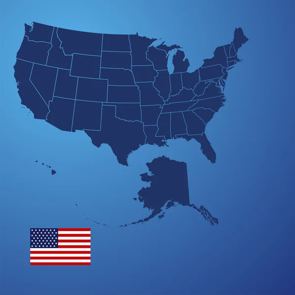 Vetor de cobertura de mapa dos EUA — Vetor de Stock