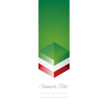 Meksika küp bayrak beyaz arka plan vektör