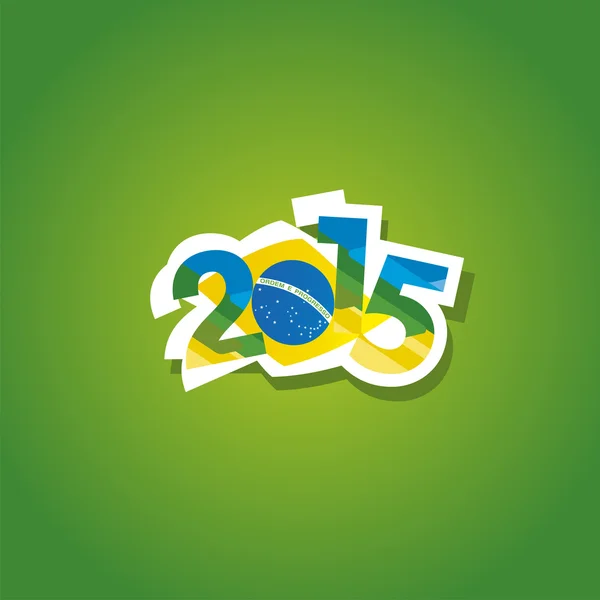 Brasil 2015 vetor — Vetor de Stock