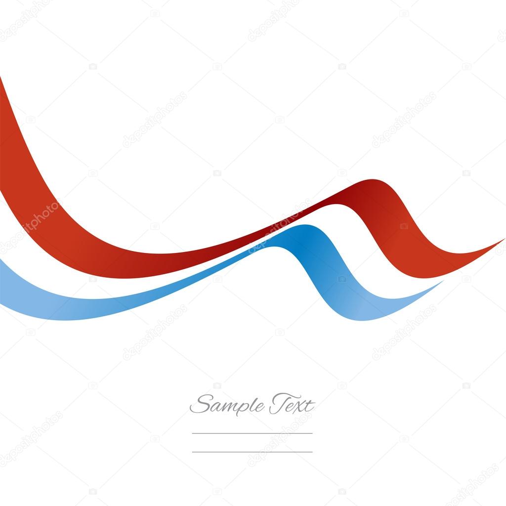 Abstract Luxembourg ribbon vector