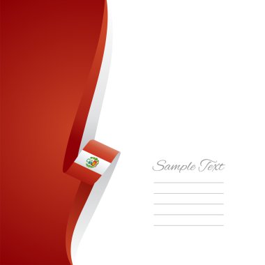 Peru sol tarafında broşür kapak vektör