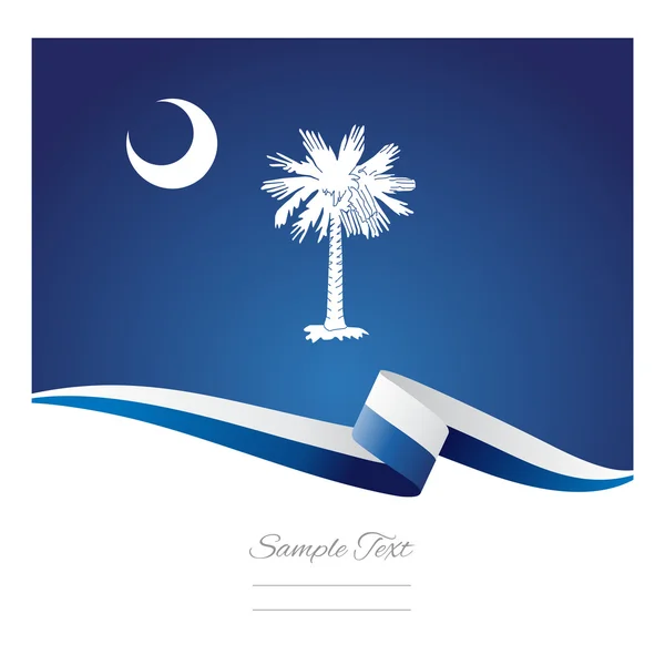 South Carolina vlag lint vector — Stockvector