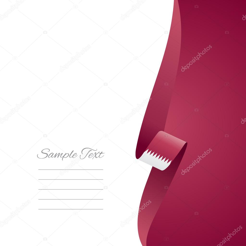 Qatar right side brochure cover vector