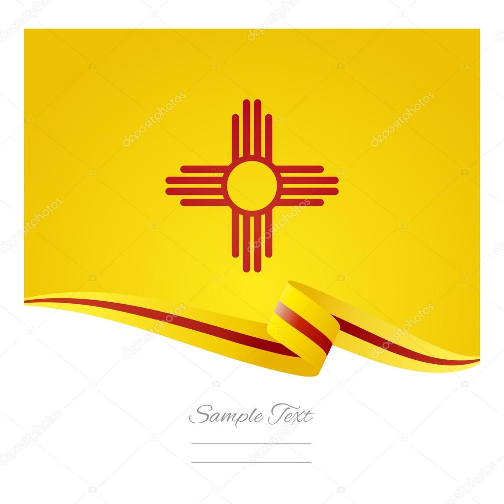 New Mexico flag ribbon vector