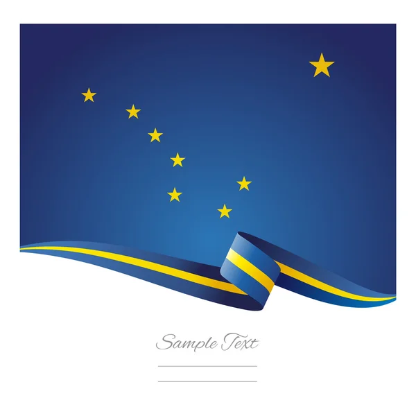 Alaska flag ribbon vektor — Stockvektor