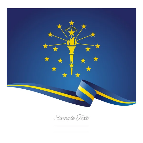 Indiana vlag lint vector — Stockvector