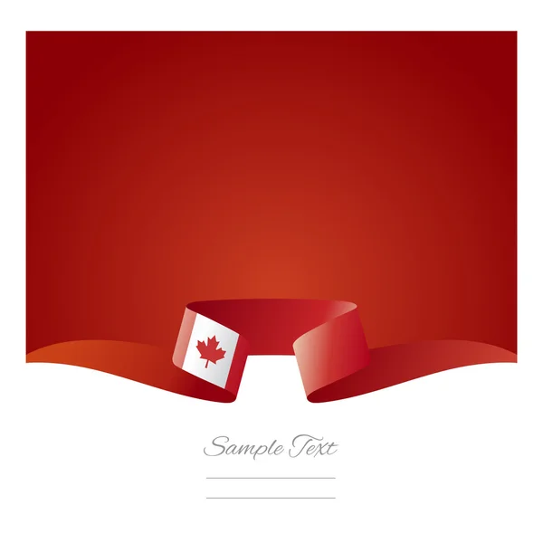 Fundo abstrato Fita da bandeira canadense — Vetor de Stock