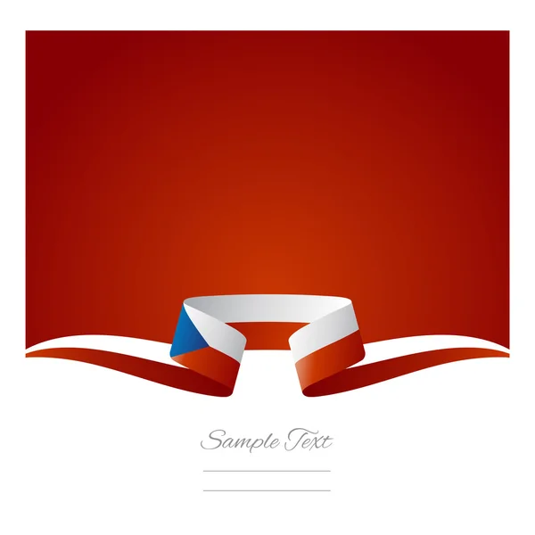 チェコ国旗リボンの抽象的な背景 — ストックベクタ