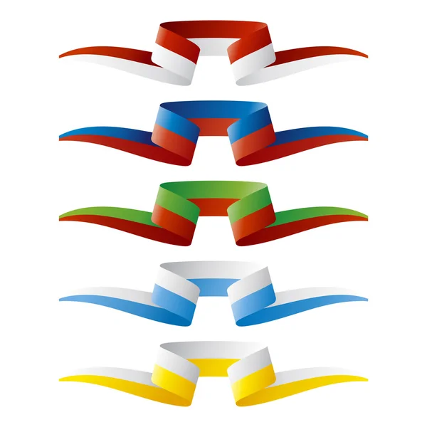 Abstrakt färg Europeiska flaggor band — Stock vektor