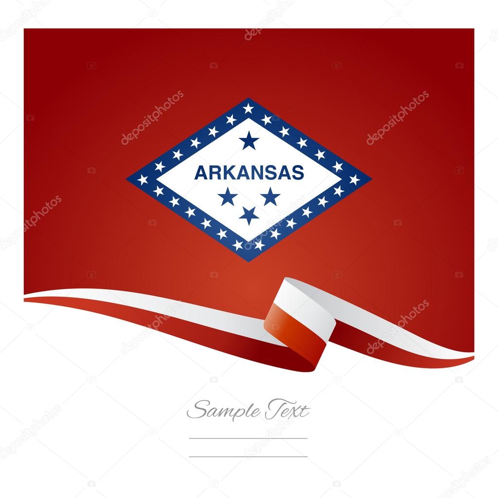 Arkansas flag ribbon vector