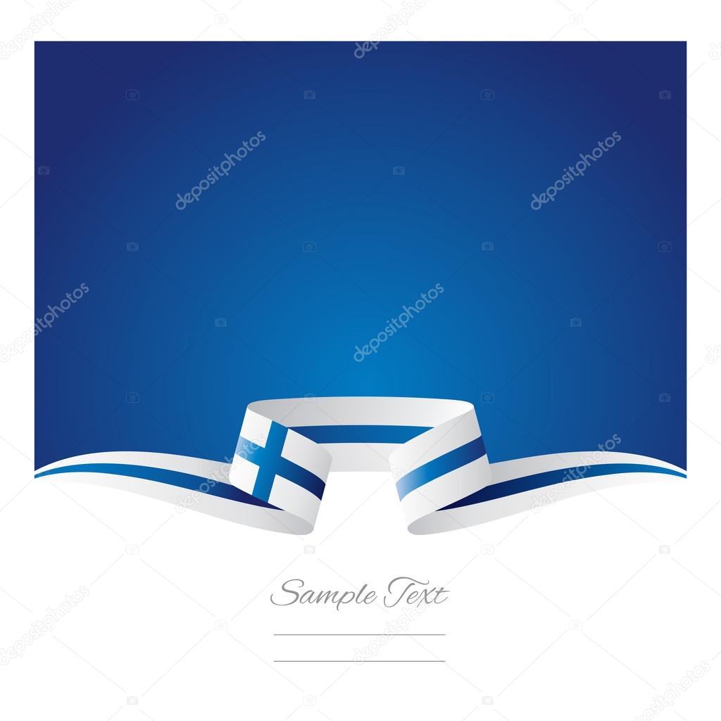 Abstract background Finland flag ribbon