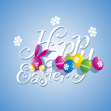 Arka plan rengi tavşan yumurta mavi