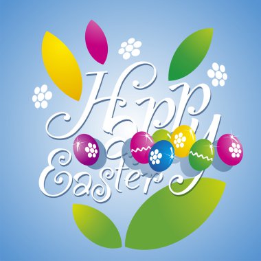 Yumurta çiçek renk arka plan mavi