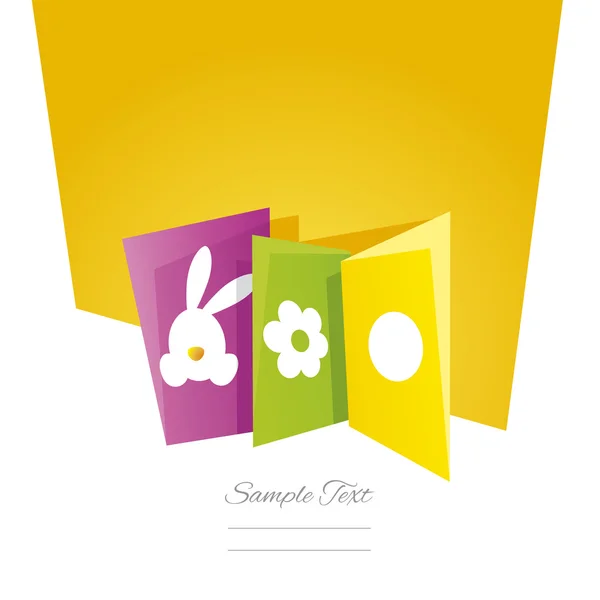 Cartes de Pâques fond orange — Image vectorielle