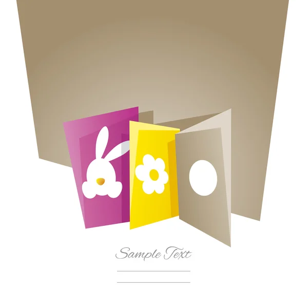 Cartes de Pâques fond brun — Image vectorielle