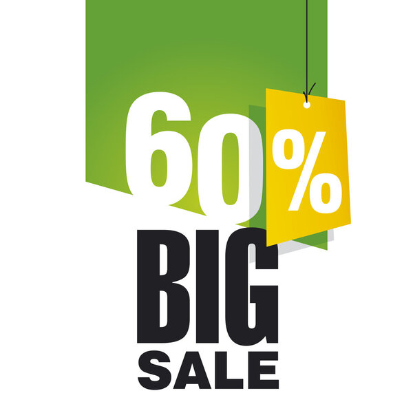 Big Sale 60% off green background
