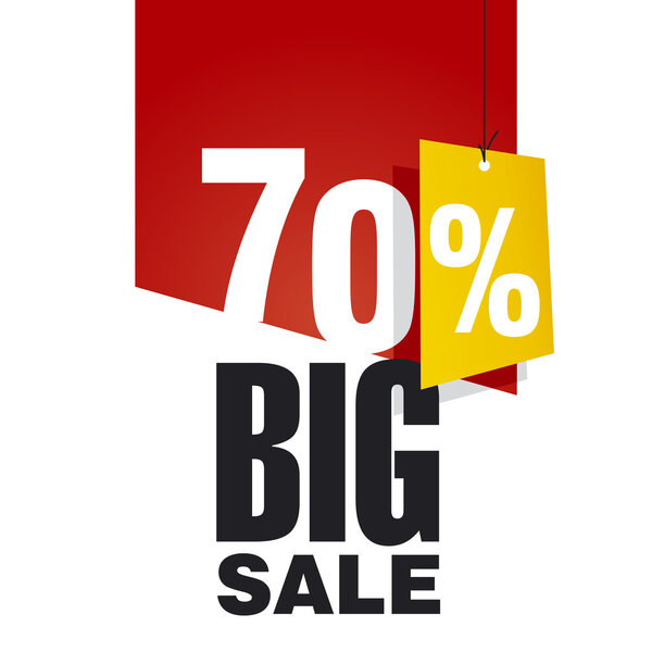 Big Sale 70% off red background
