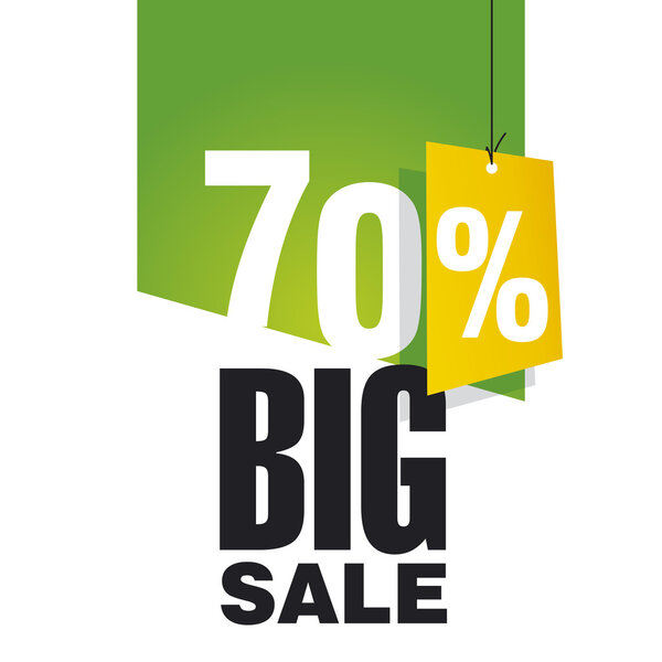 Big Sale 70% off green background
