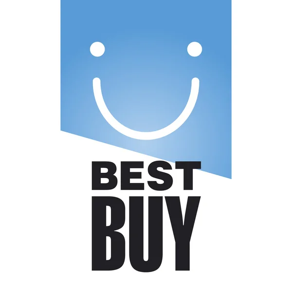 En iyi satın almak mavi logo arka plan — Stok Vektör