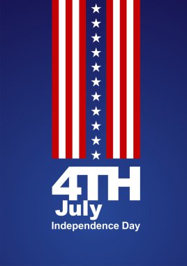 4th July white stars red white blue background vector 4th July white stars red white blue background vector
