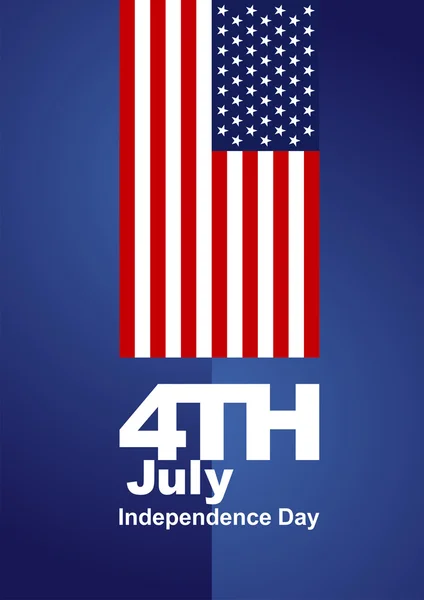 4th July red blue background — Stockvector