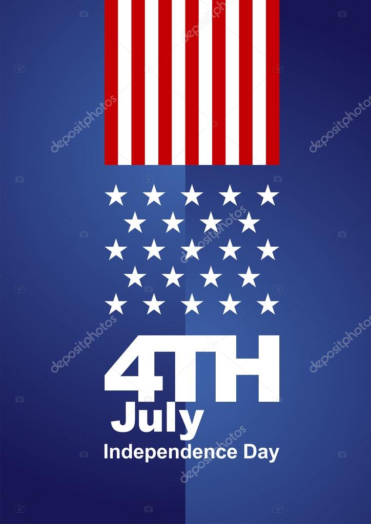 4th July red white blue background