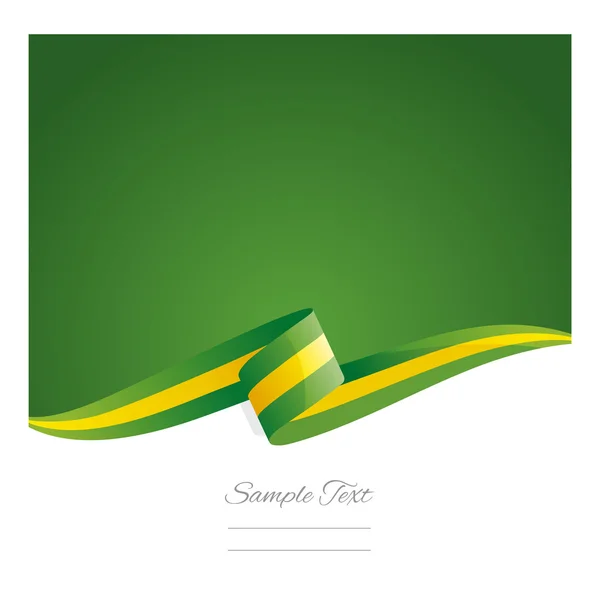 Yeni soyut Brezilya bayrağı şerit — Stok Vektör