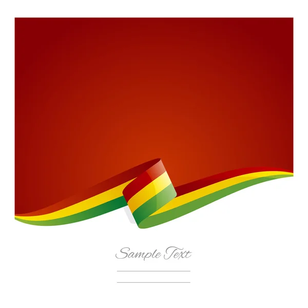 새로운 추상 볼리비아 깃발 리본 — 스톡 벡터