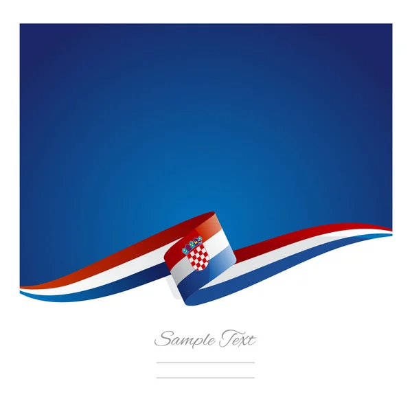Nueva cinta de bandera abstracta de Croacia — Vector de stock